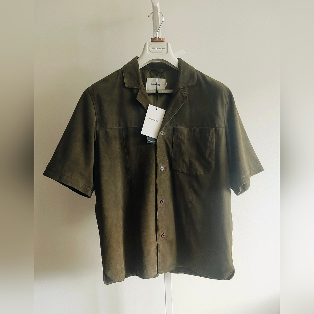 (NWT) Deadwood - Suede Bahama Shirt - Olive - M